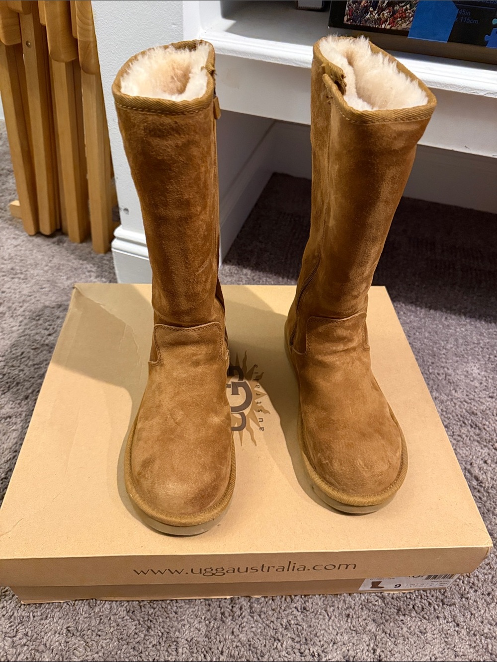UGG Tall Sheepskin Boots - Chestnut Brown